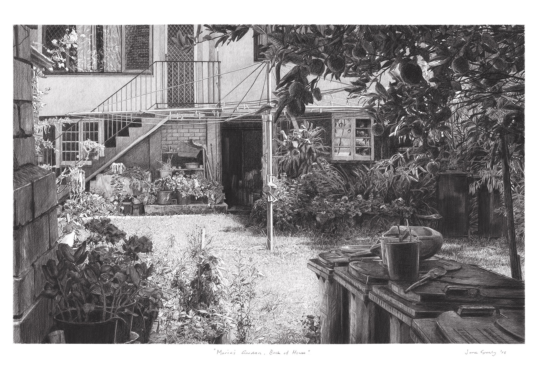 maria's garden, back of house a4 copy