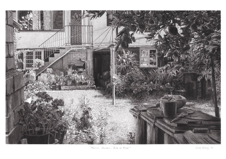 maria's garden, back of house a4 copy